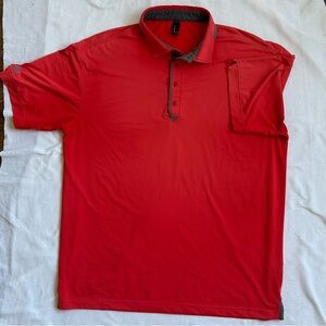 Loft8 Men's XL Red Performance Polo Shirt Collared Golf Activewear